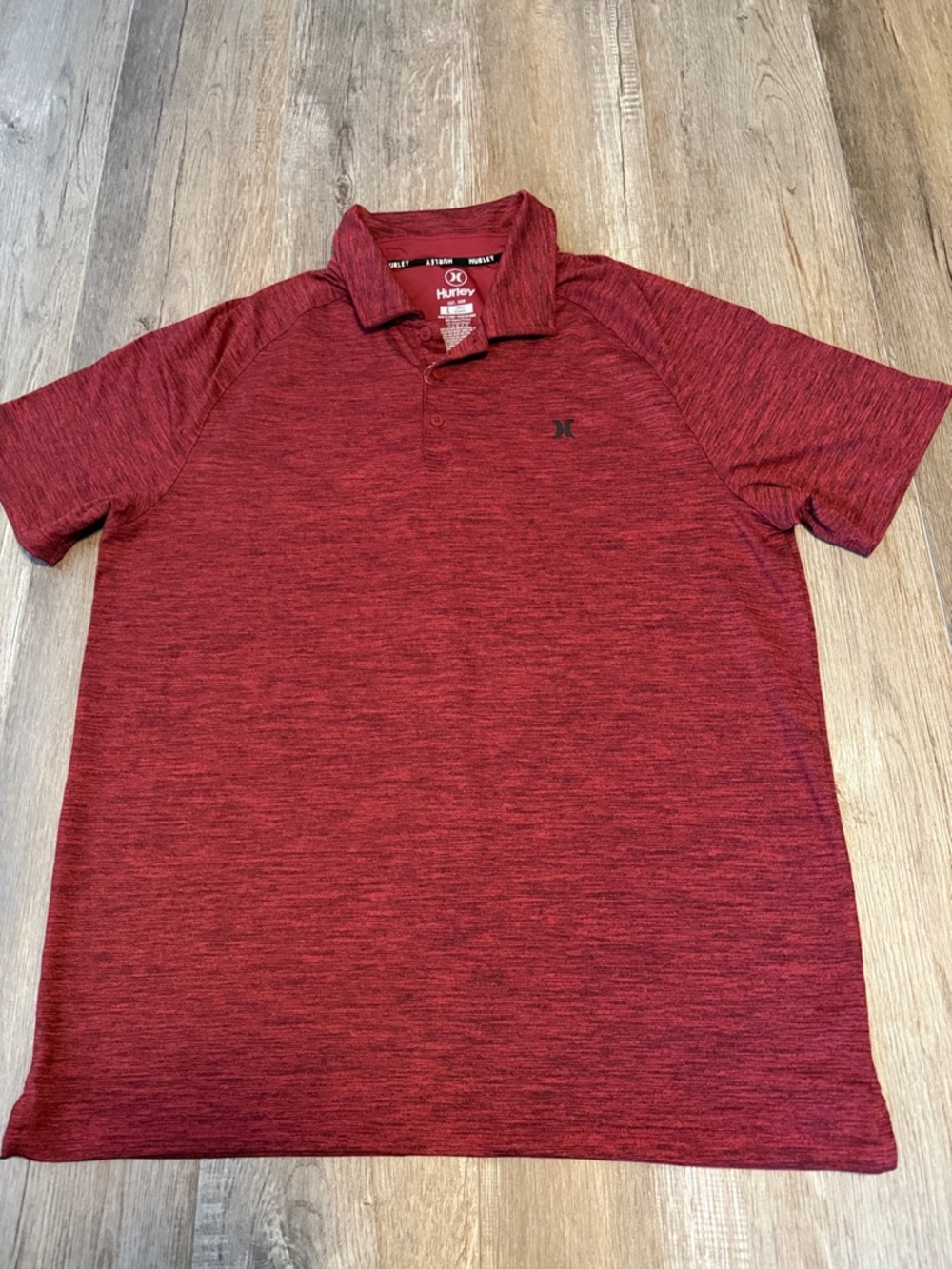 Hurley Men’s Heathered Burgundy Polo